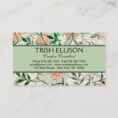 William Morris Jasmine Garden Blume Classic Visitenkarte (Rückseite)