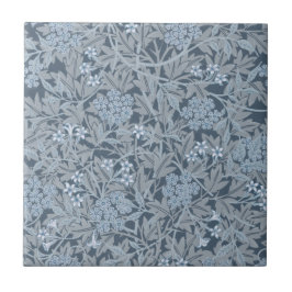 WILLIAM MORRIS "JASMINE" KERAMIK TITEL IN BLAU FLIESE