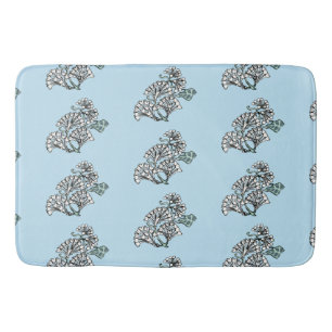 William Morris Jasmine und Blätter Pattern Badematte