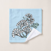 William Morris Jasmine und Blätter Pattern Badhandtuch Set (Waschlappen)