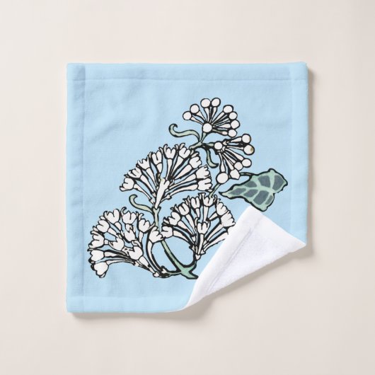 William Morris Jasmine und Blätter Pattern Badhandtuch Set (Waschlappen)