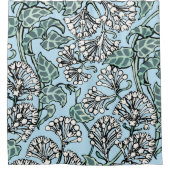 William Morris Jasmine und Blätter Pattern Duschvorhang (Vorderseite)