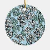 William Morris Jasmine und Blätter Pattern Keramik Ornament (Vorne)