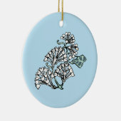 William Morris Jasmine und Blätter Pattern Keramik Ornament (Rechts)