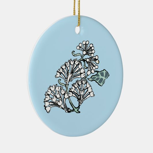 William Morris Jasmine und Blätter Pattern Keramik Ornament (Rechts)