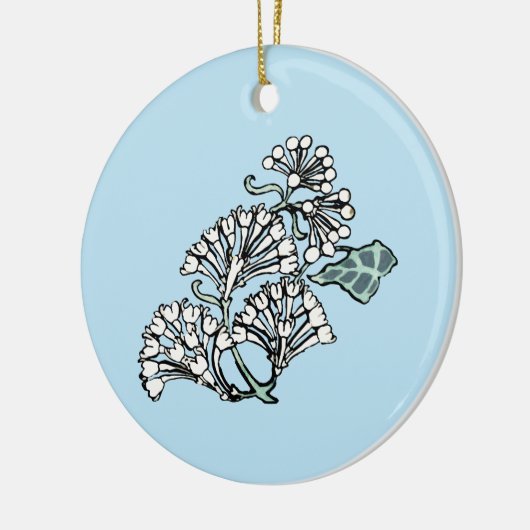 William Morris Jasmine und Blätter Pattern Keramik Ornament (Links)