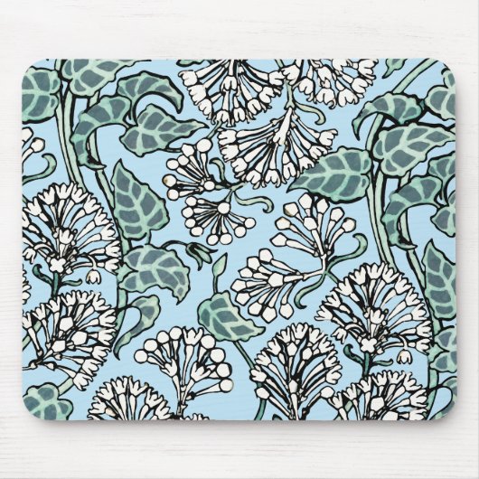 William Morris Jasmine und Blätter Pattern Mousepad (Vorne)
