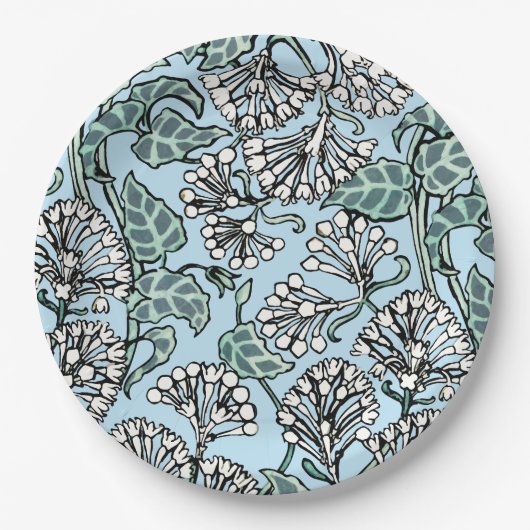 William Morris Jasmine und Blätter Pattern Pappteller (Vorderseite)