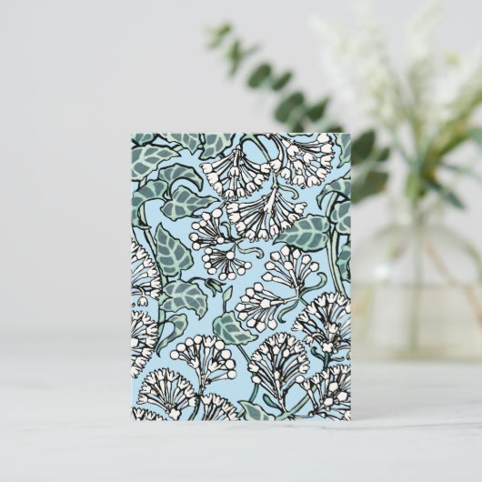 William Morris Jasmine und Blätter Pattern Postkarte (Stehend Vorderseite)