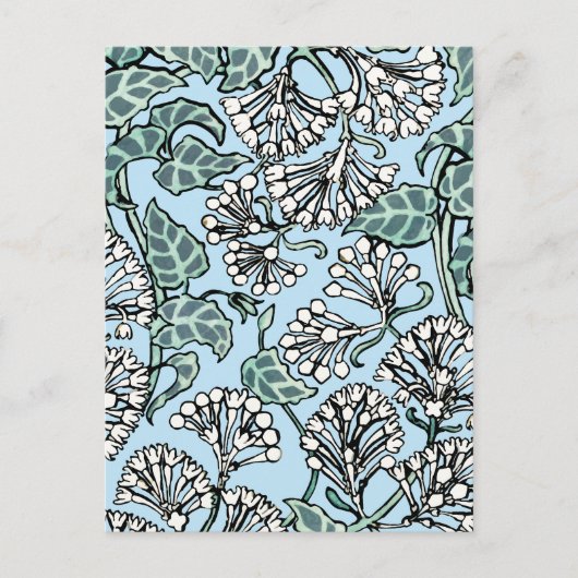 William Morris Jasmine und Blätter Pattern Postkarte (Vorderseite)