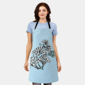 William Morris Jasmine und Blätter Pattern Schürze (Getragen)