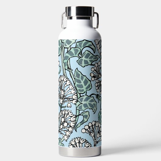 William Morris Jasmine und Blätter Pattern Trinkflasche (Vorderseite)