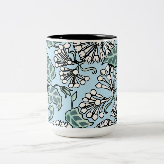 William Morris Jasmine und Blätter Pattern Zweifarbige Tasse (Mittel)