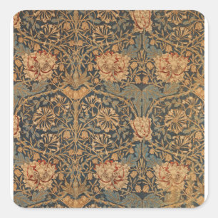 William Morris Jelängerjelänger reiches Wallpaper Quadratischer Aufkleber