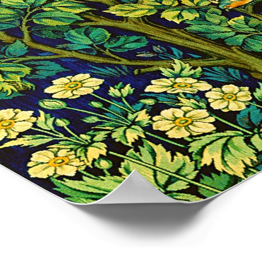 William Morris & John Henry Dearles Pheasant Post Poster (Ecke)