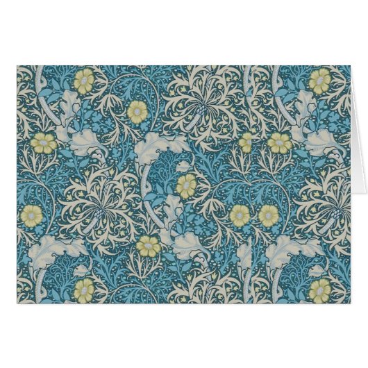 William Morris, Jugendstil-Muster, Algen, Blau,f (Vorderseite (Horizontal))