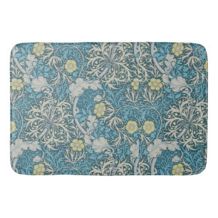 William Morris, Jugendstil-Muster, Algen, Blau, f Badematte