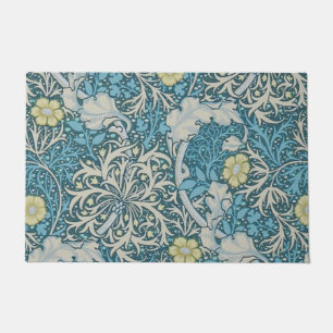William Morris, Jugendstil-Muster, Algen, Blau, f Fußmatte