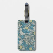 William Morris, Jugendstil-Muster, Algen, Blau,f Gepäckanhänger (Rückseite vertikal)