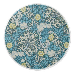 William Morris, Jugendstil-Muster, Algen, Blau, f Keramikknauf