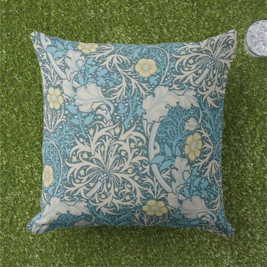 William Morris, Jugendstil-Muster, Algen, Blau,f Kissen (Gras)