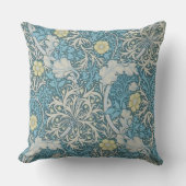 William Morris, Jugendstil-Muster, Algen, Blau,f Kissen (Vorderseite)