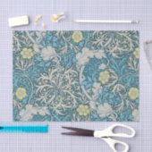 William Morris, Jugendstil-Muster, Algen, Blau, f Seidenpapier (Handwerk)