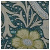 William Morris, Jugendstil-Muster, Algen, Blau,f Stoff (Muster)