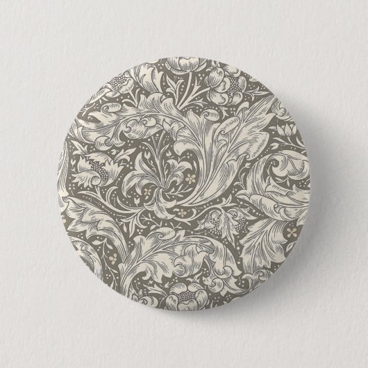 William Morris Junggesellenknopf Antik-Damaskus Button (Vorderseite)