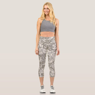 William Morris Junggesellenknopf Antique-Damaskus Capri Leggings