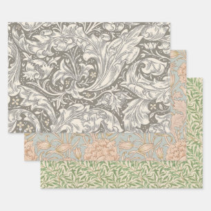 William Morris Junggesellenknopf Antique-Damaskus Geschenkpapier Set