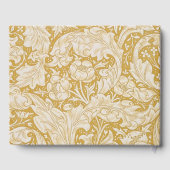 William Morris Junggesellenknopf-Blume Klassisch Gästebuch (Rückseite)