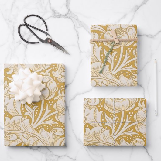 William Morris Junggesellenknopf-Blume Klassisch Geschenkpapier Set (Vorderseite)