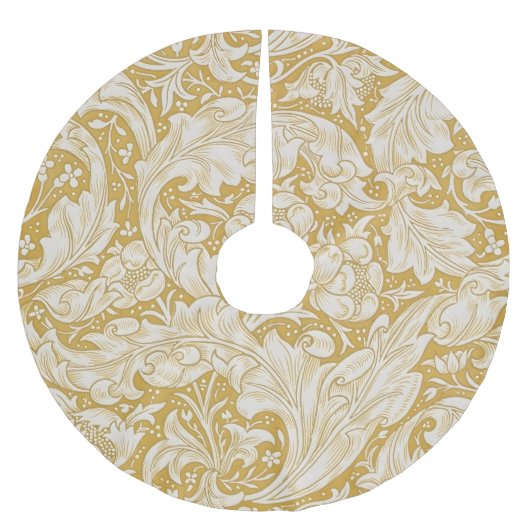 William Morris Junggesellenknopf-Blume Klassisch Polyester Weihnachtsbaumdecke (Vorderseite)