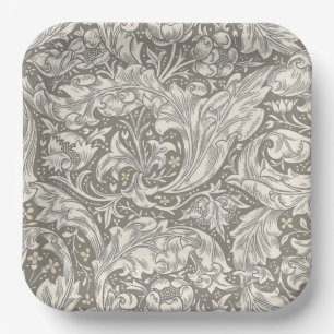 William Morris Junggesellenknopf-Blumen-Blumenmust Pappteller