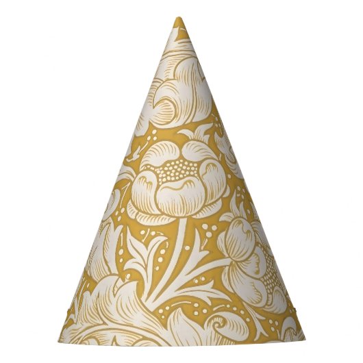 William Morris Junggesellenknopf-Blumen-Klassiker Partyhütchen (Vorderseite)