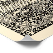 William Morris Kelmscott Press Chaucer Book Leaf Poster (Ecke)