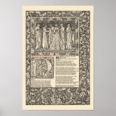 William Morris Kelmscott Press Chaucer Page Poster (Vorne)