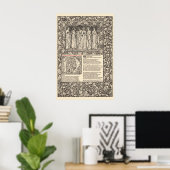 William Morris Kelmscott Press Chaucer Page Poster (Heimbüro)