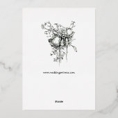 William Morris Kelmscott Press Floral Rose UAWG Folieneinladung (Rückseite)