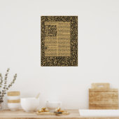 William Morris Kelmscott Press page 1896 Poster (Küche)