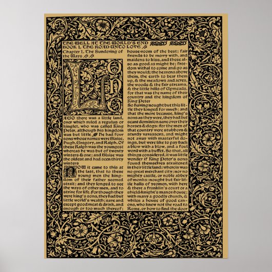 William Morris Kelmscott Press page 1896 Poster (Vorne)