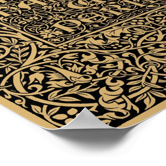 William Morris Kelmscott Press page 1896 Poster (Ecke)