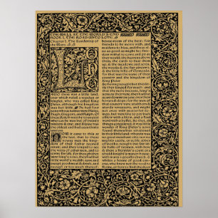 William Morris Kelmscott Press Seite 1896 Poster