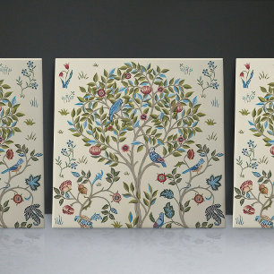 William Morris Kelmscott Tree Art Nouveau Birds Fliese