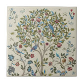 William Morris Kelmscott Tree Art Nouveau Birds Fliese (Vorderseite)
