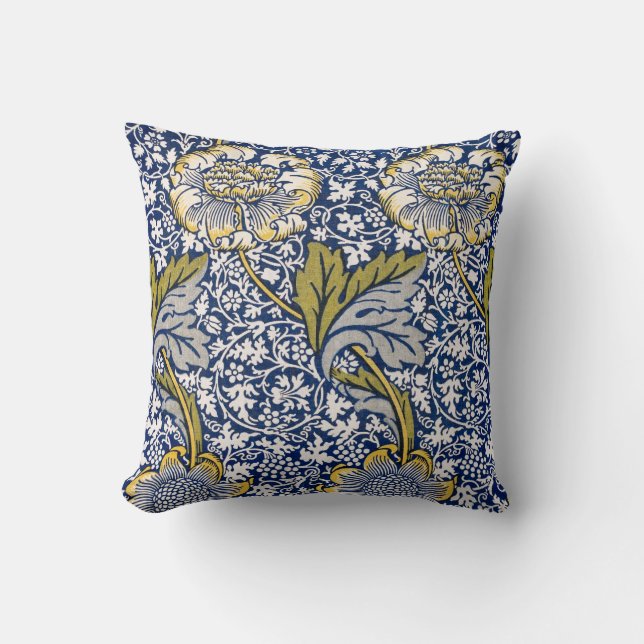 William Morris Kennet Art Throw Pillow Kissen (Vorderseite)