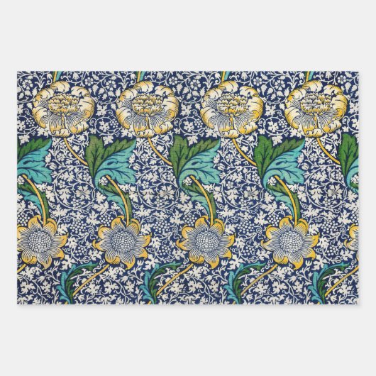 William Morris Kennet Blue Packpapier Geschenkpapier Set (Vorderseite 3)