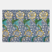 William Morris Kennet Blue Packpapier Geschenkpapier Set (Vorderseite 2)