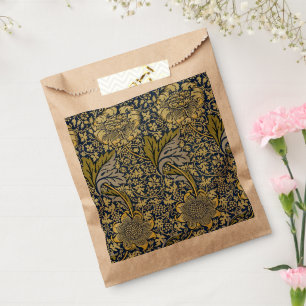 William Morris Kennet Blumentangete Blau Gold Geschenktütchen